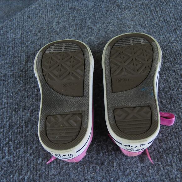 Converse Girls Sneaker All Star Sz T‎ 7 Medium Pink Fabric Lace Up - Picture 5 of 5